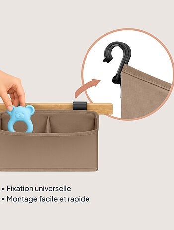 LIONELO Sidepocket Organizer da appendere per culla - Contenitore per pannolini - Cestino