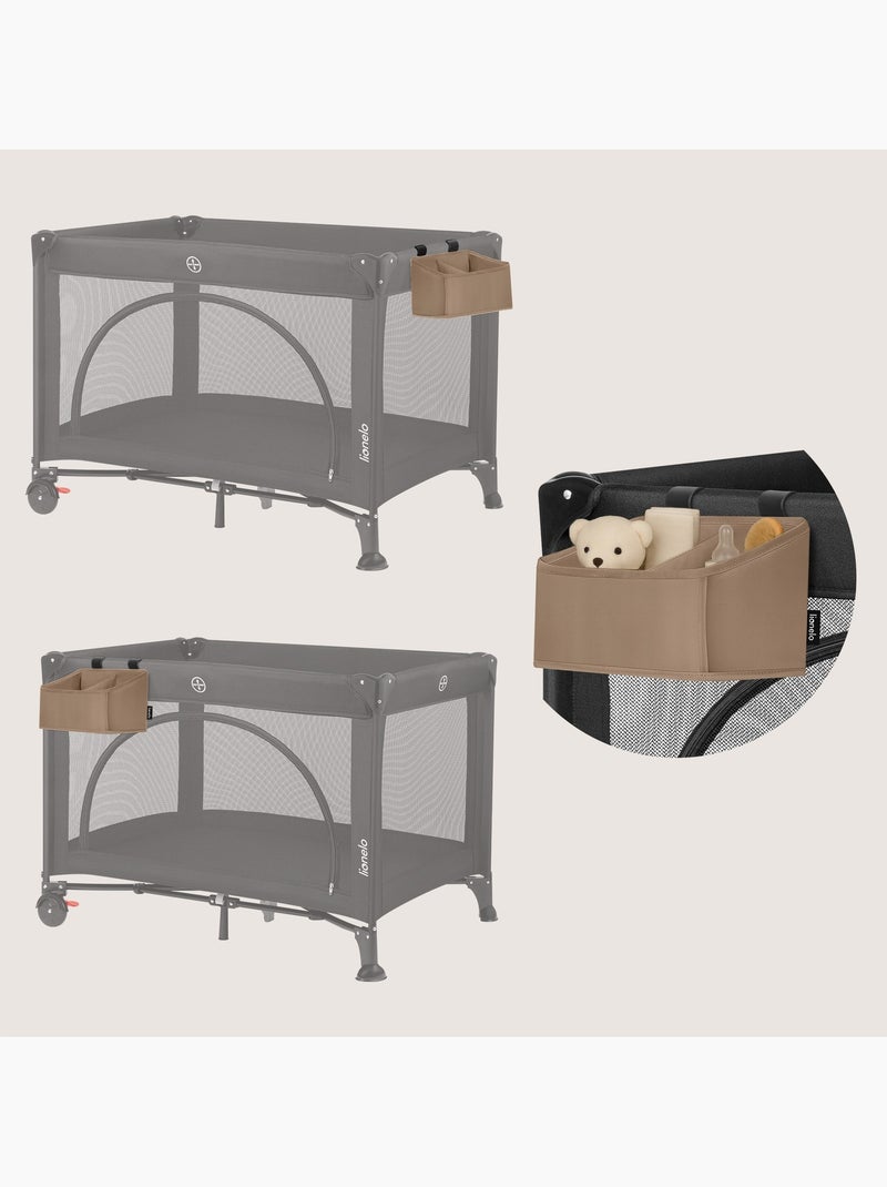 LIONELO Sidepocket Organizer da appendere per culla - Contenitore per pannolini - Cestino Beige - Kiabi