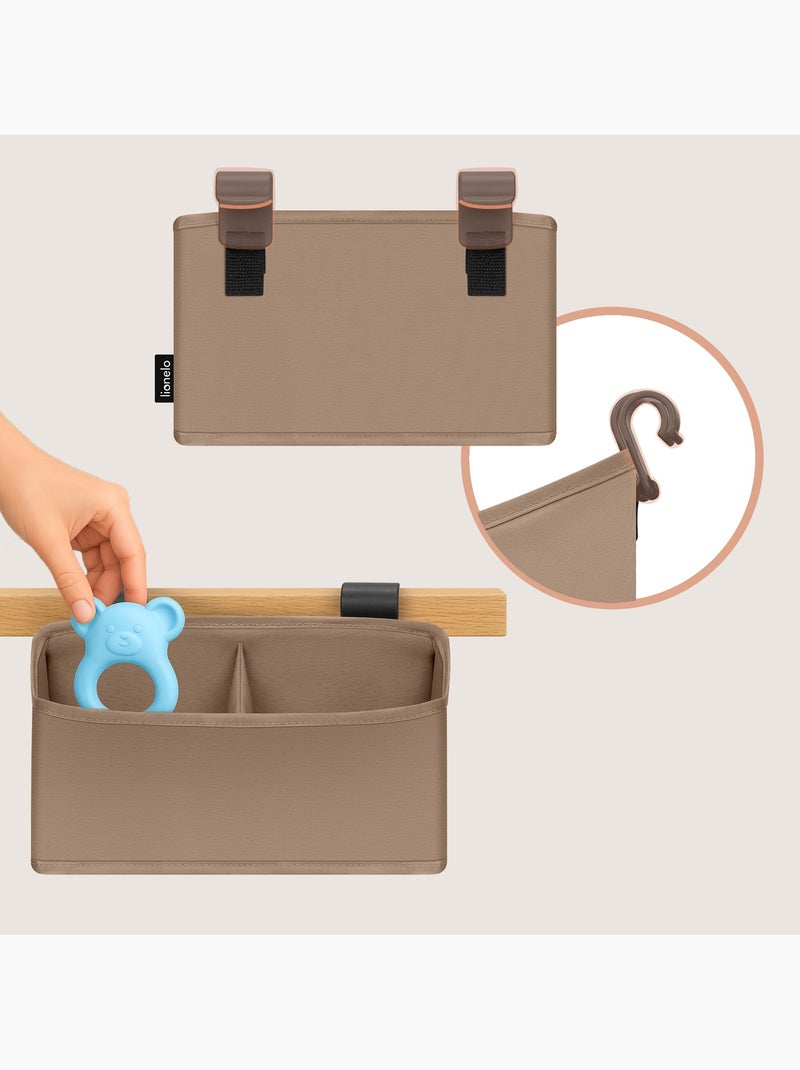 LIONELO Sidepocket Organizer da appendere per culla - Contenitore per pannolini - Cestino Beige - Kiabi