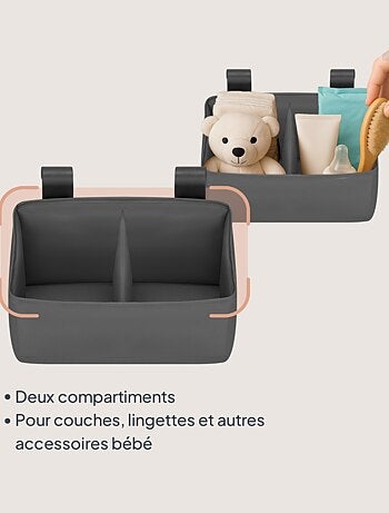 LIONELO Sidepocket Organizer da appendere per culla - Contenitore per pannolini - Cestino