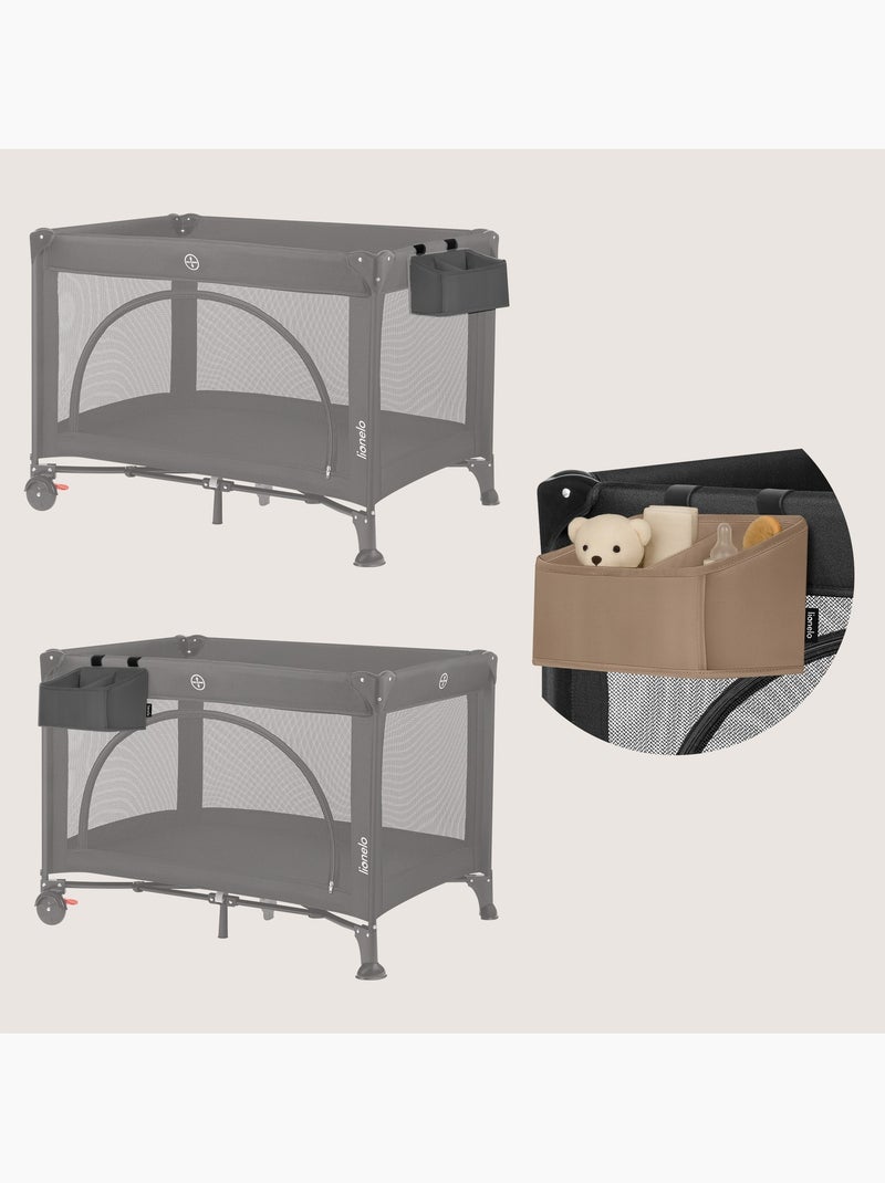 LIONELO Sidepocket Organizer da appendere per culla - Contenitore per pannolini - Cestino Grigio - Kiabi