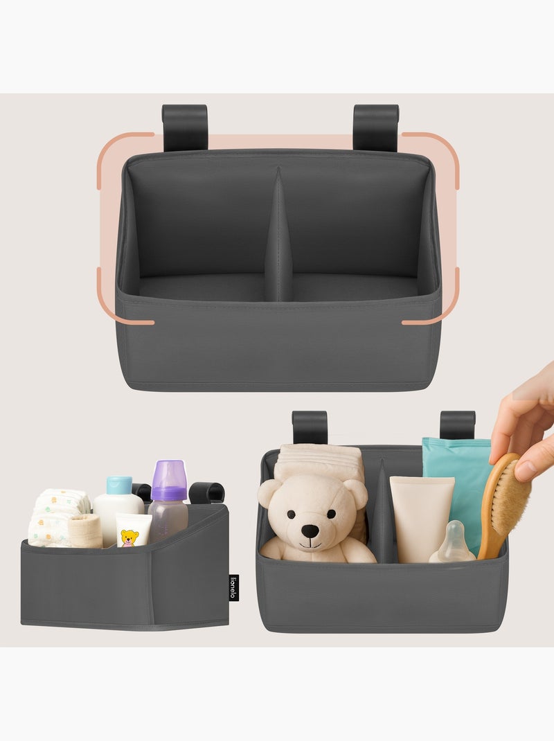 LIONELO Sidepocket Organizer da appendere per culla - Contenitore per pannolini - Cestino Grigio - Kiabi