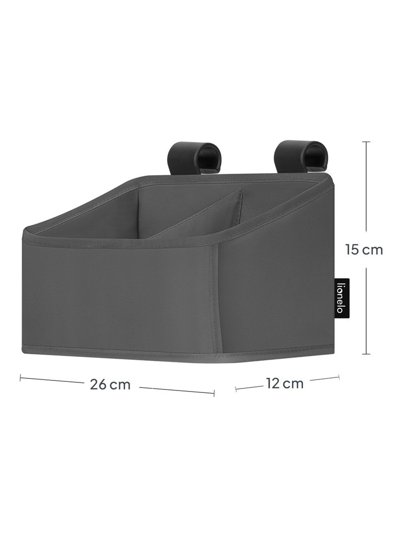 LIONELO Sidepocket Organizer da appendere per culla - Contenitore per pannolini - Cestino Grigio - Kiabi