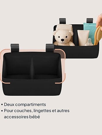 LIONELO Sidepocket Organizer da appendere per culla - Contenitore per pannolini - Cestino