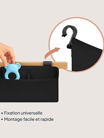 LIONELO Sidepocket Organizer da appendere per culla - Contenitore per pannolini - Cestino