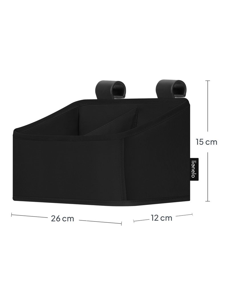 LIONELO Sidepocket Organizer da appendere per culla - Contenitore per pannolini - Cestino Nero - Kiabi