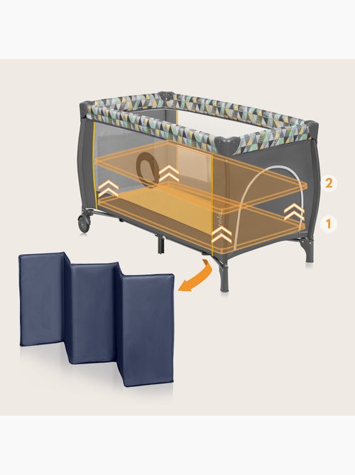 LIONELO Sven Plus 3 in 1 Lettino da viaggio - Box per bambini - 0-36 mesi - Fasciatoio - Zanzariera - Kiabi