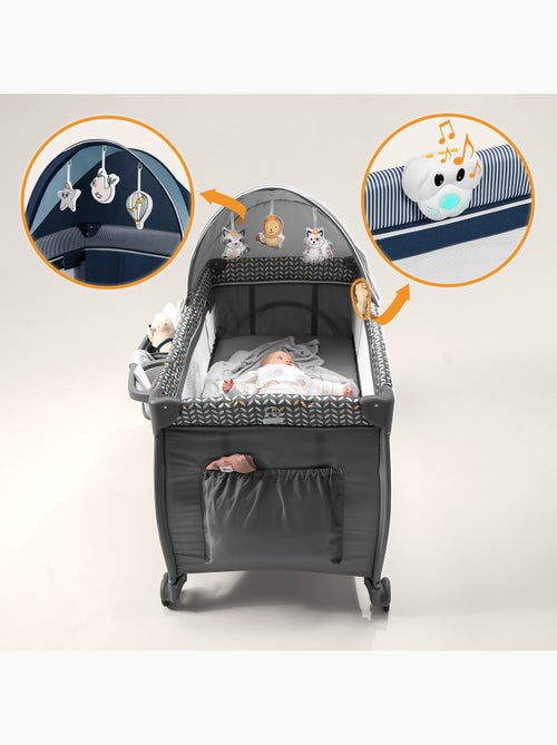 LIONELO Sven Plus 3 in 1 Lettino da viaggio - Box per bambini - 0-36 mesi - Fasciatoio - Zanzariera - Kiabi