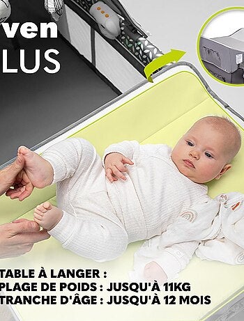 LIONELO Sven Plus 3 in 1 Lettino da viaggio - Box per bambini - 0-36 mesi - Fasciatoio - Zanzariera