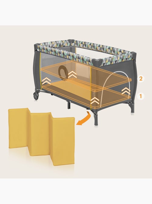 LIONELO Sven Plus 3 in 1 Lettino da viaggio - Box per bambini - 0-36 mesi - Fasciatoio - Zanzariera - Kiabi