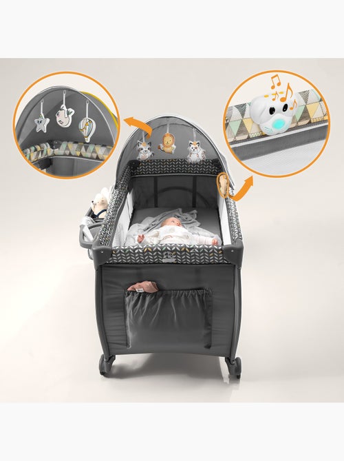 LIONELO Sven Plus 3 in 1 Lettino da viaggio - Box per bambini - 0-36 mesi - Fasciatoio - Zanzariera - Kiabi