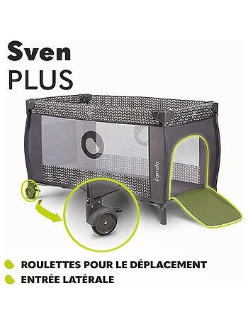LIONELO Sven Plus 3 in 1 Lettino da viaggio - Box per bambini - 0-36 mesi - Fasciatoio - Zanzariera