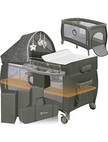 LIONELO Sven Plus 3 in 1 Lettino da viaggio - Box per bambini - 0-36 mesi - Fasciatoio - Zanzariera