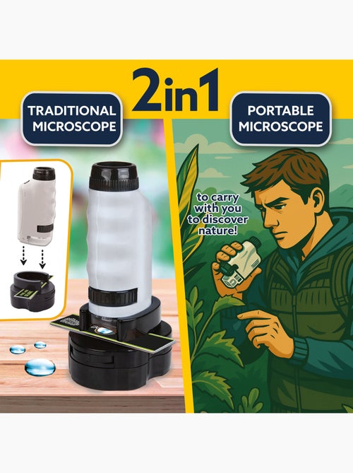 Lisciani micro microscopio per bambini portatile, piccolo e leggero 2 in 1 - Kiabi