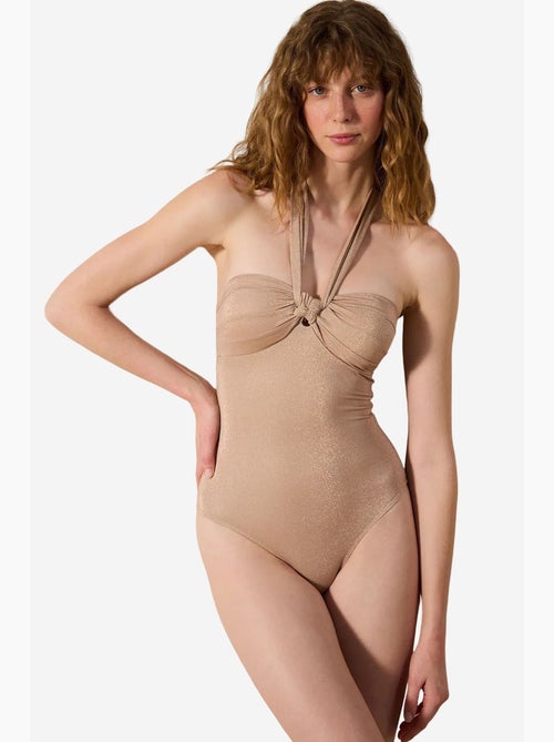 Lisle costume da bagno senza spalline scintillante penti - Kiabi
