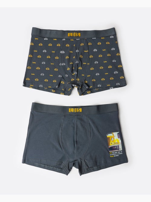 LOIS Boxer Briefs da uomo gialli a forma di auto (scatola da 2 unità) - Kiabi LOIS Boxer Briefs da uomo gialli a forma di auto (scatola da 2 unità) - Kiabi
