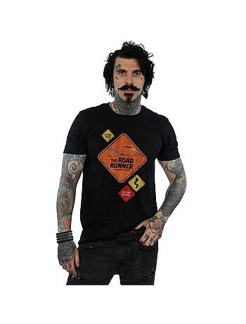 Looney Tunes Maglietta Beep Beep Segno Stradale Uomo