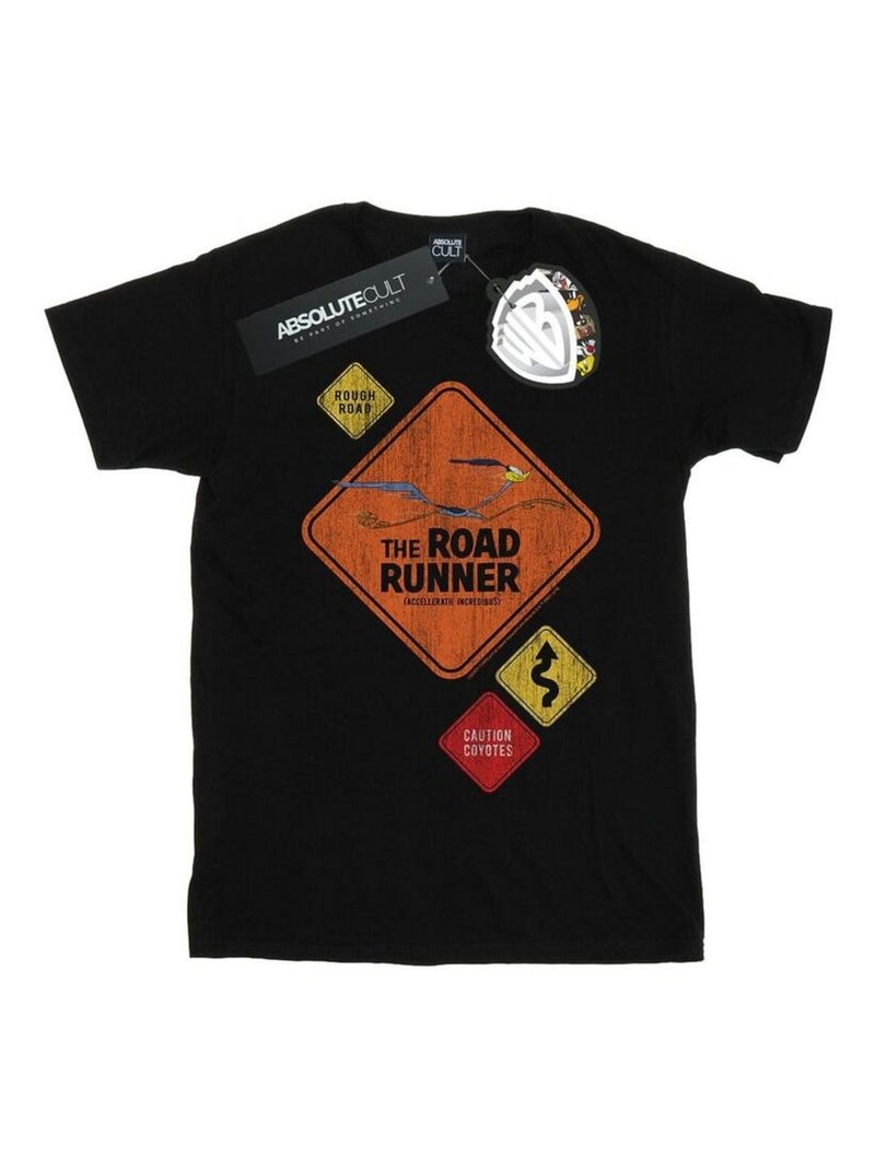Looney Tunes Maglietta Beep Beep Segno Stradale Uomo Nero - Kiabi