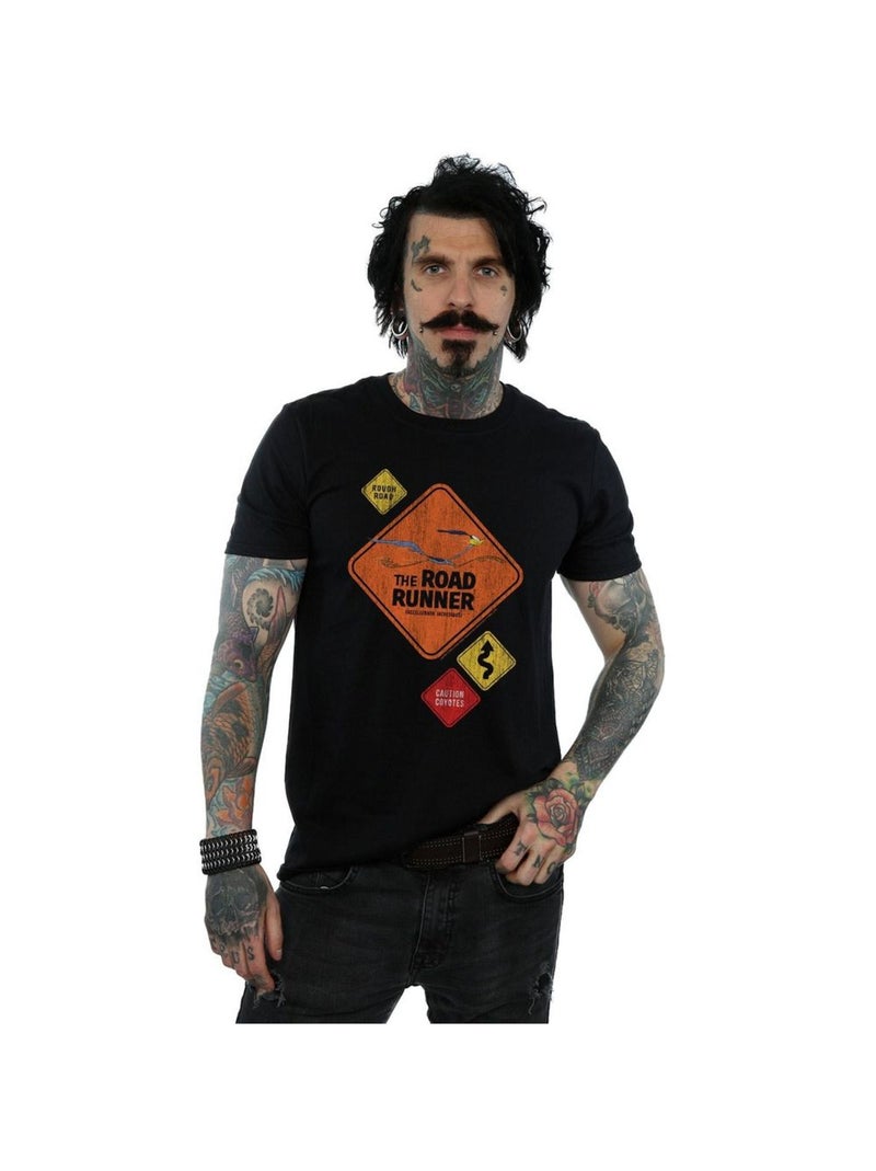 Looney Tunes Maglietta Beep Beep Segno Stradale Uomo Nero - Kiabi