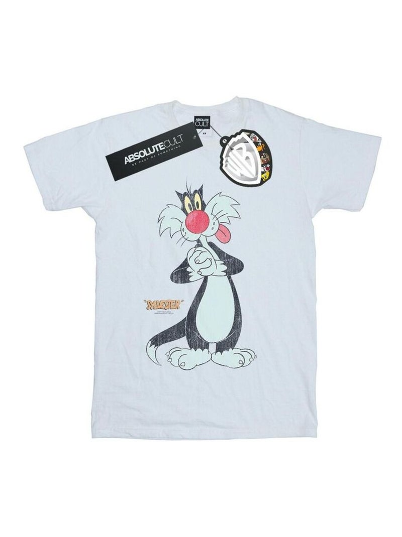 Looney Tunes Maglietta Sylvester  Effetto invecchiato Uomo Bianco - Kiabi