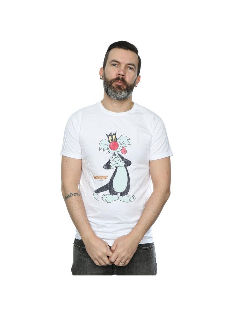 Looney Tunes Maglietta Sylvester  Effetto invecchiato Uomo Bianco - Kiabi