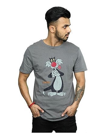 Looney Tunes Maglietta Sylvester Effetto invecchiato Uomo
