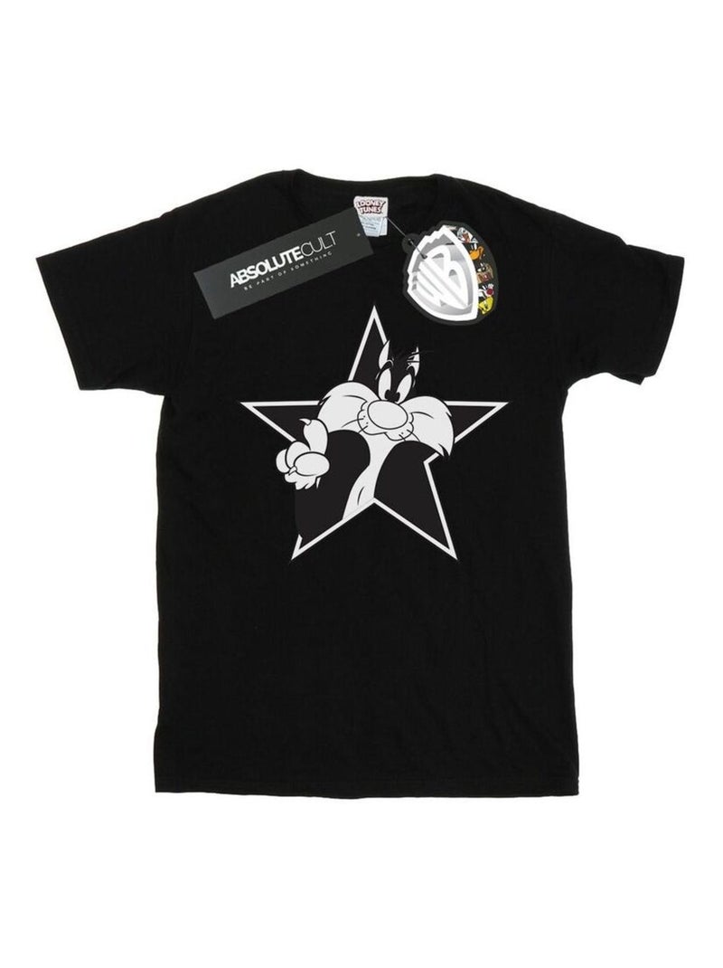 Looney Tunes Maglietta Sylvester Stella Unica Uomo Nero - Kiabi