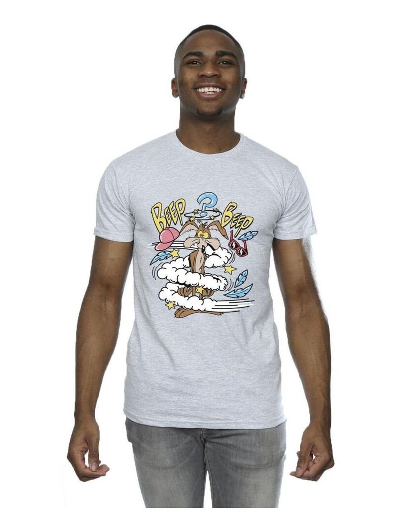 Looney Tunes Maglietta Willy il Coyote Daze Uomo Grigio melangiato - Kiabi