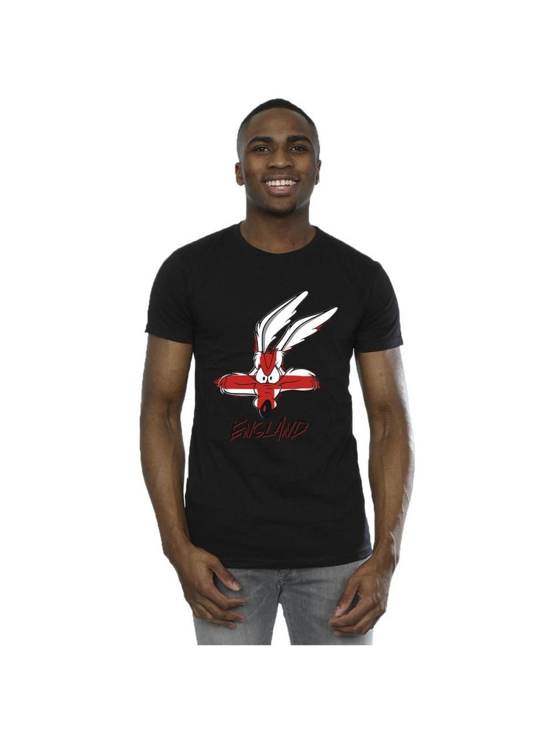 Looney Tunes Maglietta Willy il Coyote Inghilterra Uomo Nero - Kiabi