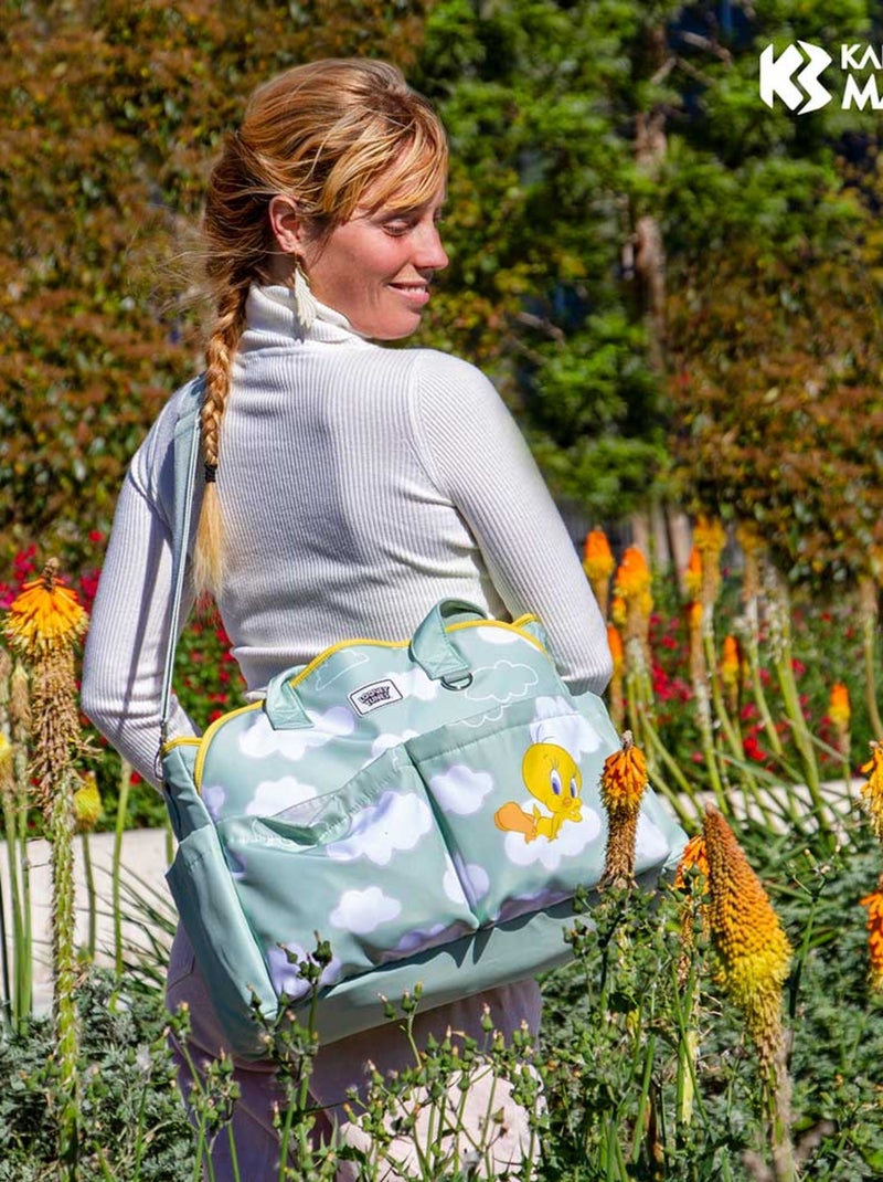 Looney Tunes Tweety (Titti) Clouds Borsa per Passeggino Mommy, Verde Verde - Kiabi