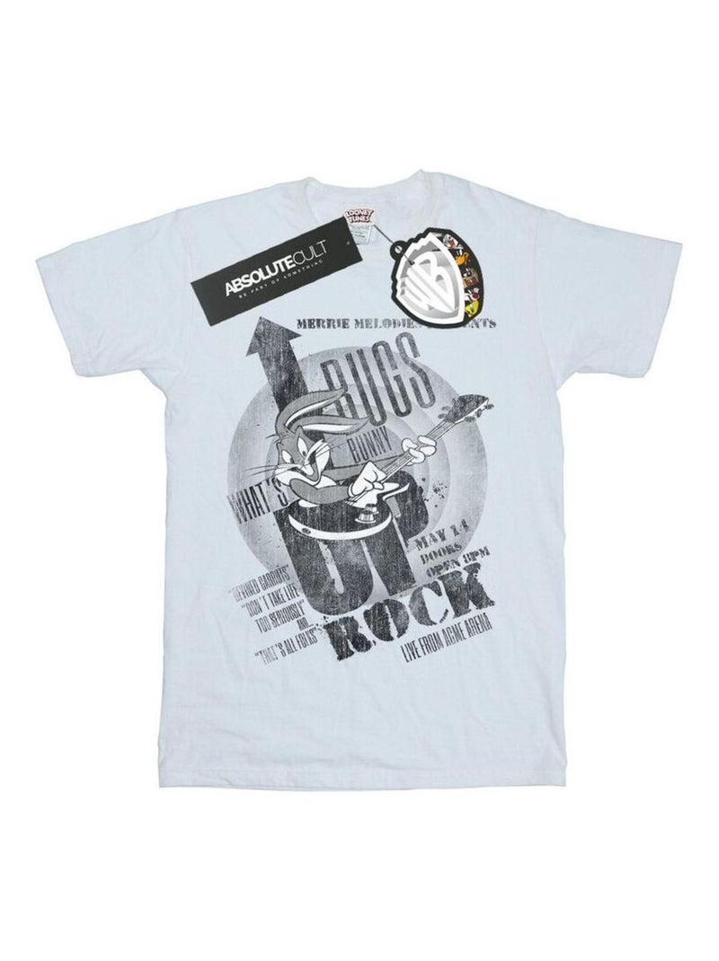Looney Tunes What's Up Rock Maglietta Bugs Bunny Uomo Bianco - Kiabi