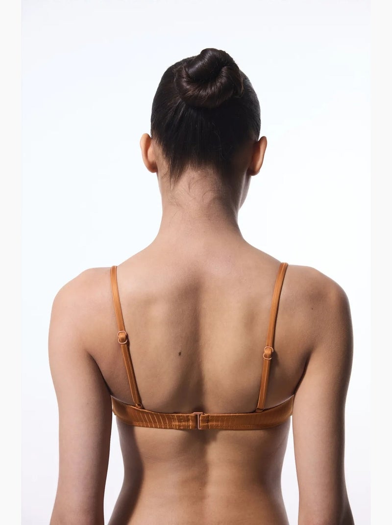 Lori top bikini triangolo penti Cammello - Kiabi