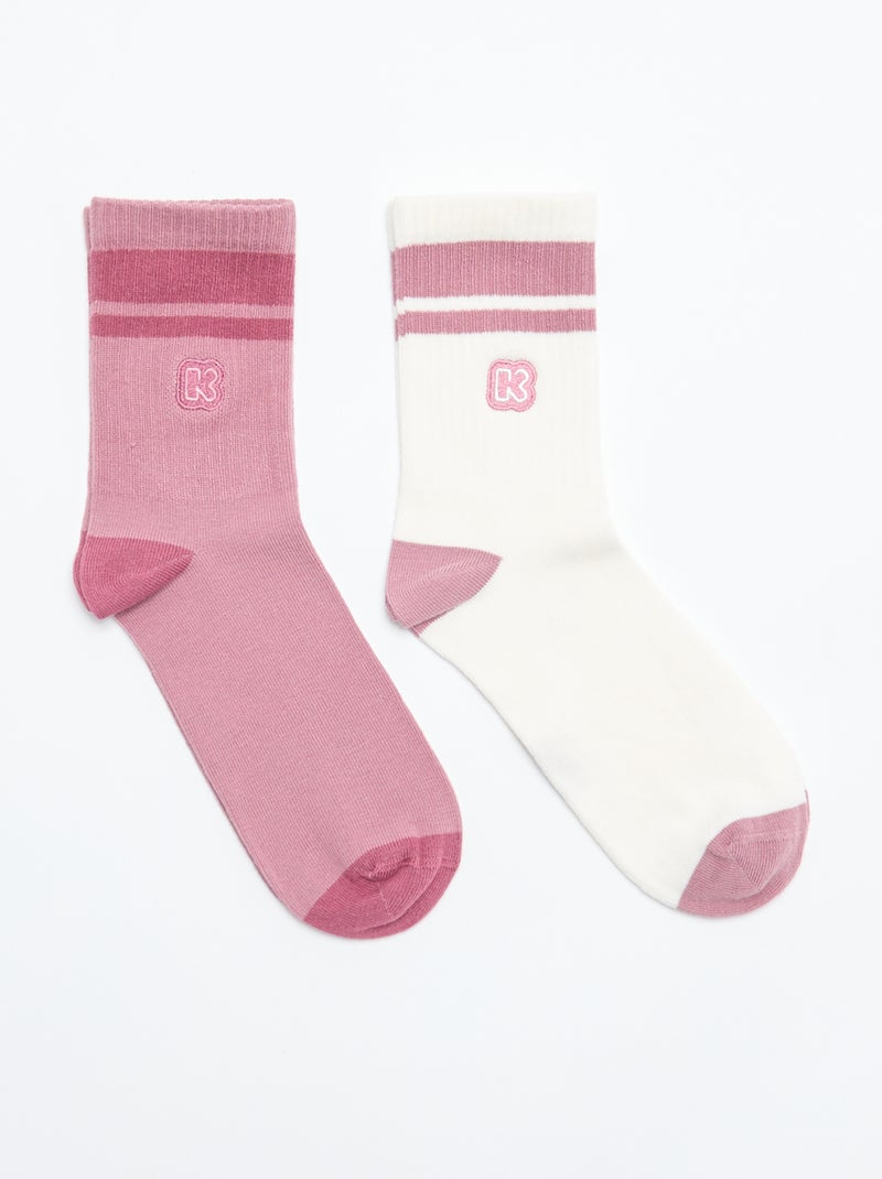 Lotto di 2 calzini medi - Ze Marker Rosa - Kiabi
