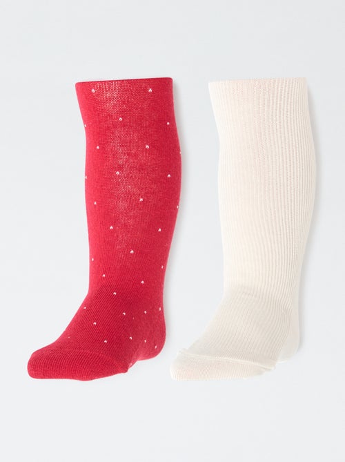 Lotto di 2 collant caldi in jersey - Kiabi
