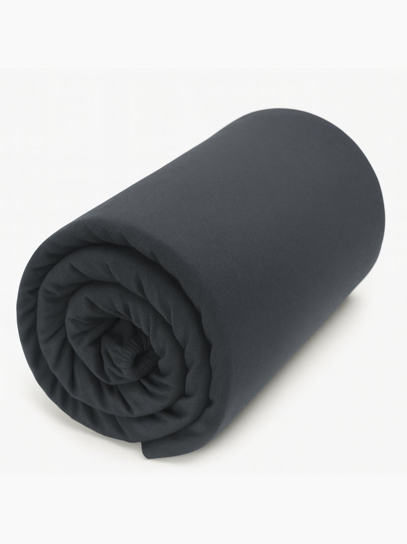 Lotto di 2 lenzuola con angoli in microfibra Grigio granito - Kiabi