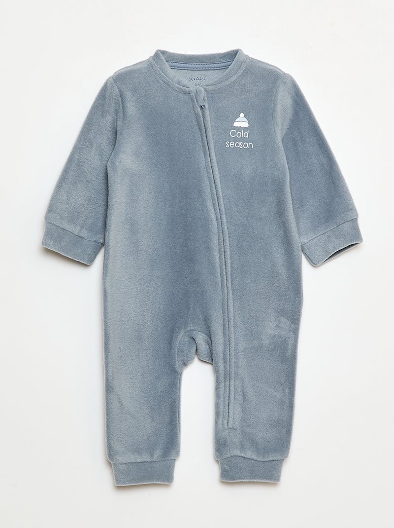 Lotto di 2 pigiami tuta in pile - 2 pezzi Blu - Kiabi