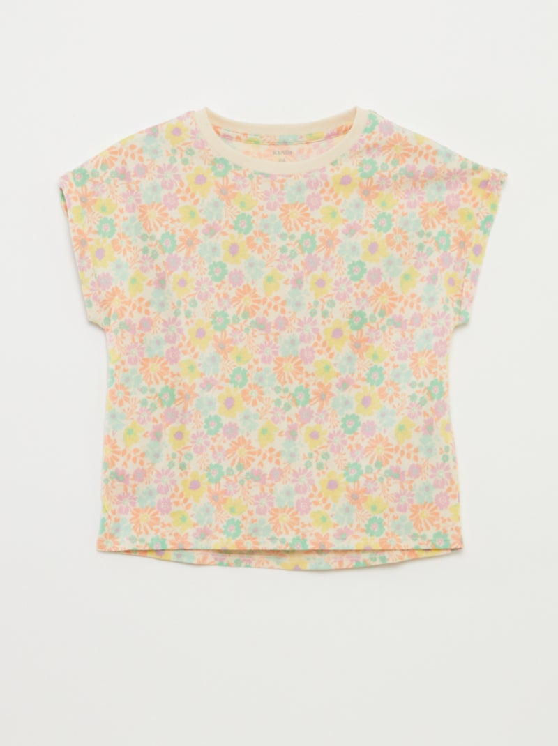 Lotto di 2 T-shirt in cotone BIANCO - Kiabi