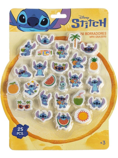 Lotto di 25 gomme - Stitch - Disney - Idea regalo Stitch - Kiabi
