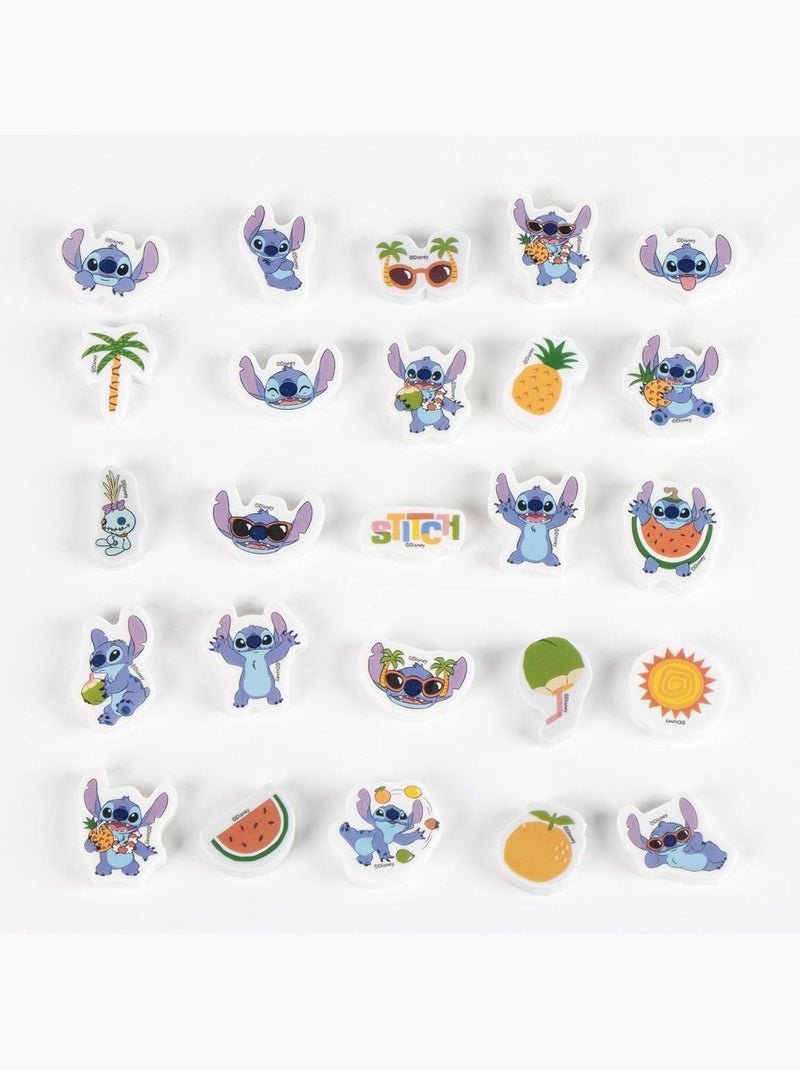Lotto di 25 gomme - Stitch - Disney - Idea regalo Stitch Multicolore - Kiabi