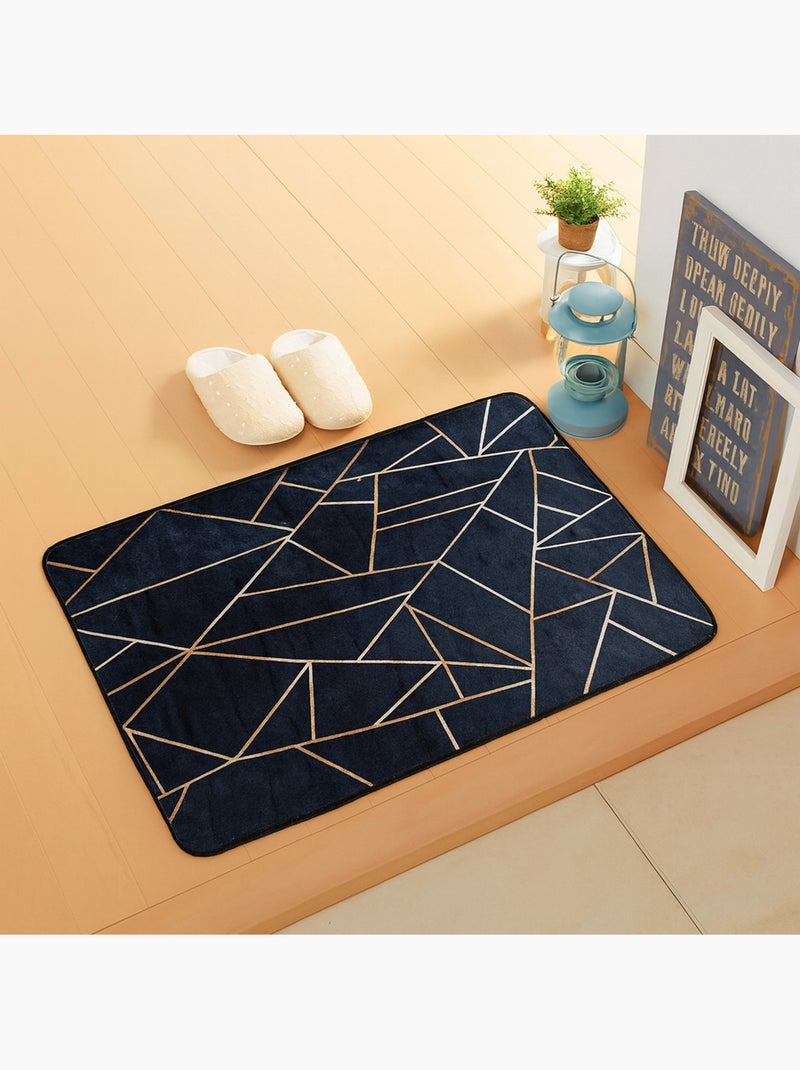 Lotto di 4 tappetini Grafic Nero - Kiabi