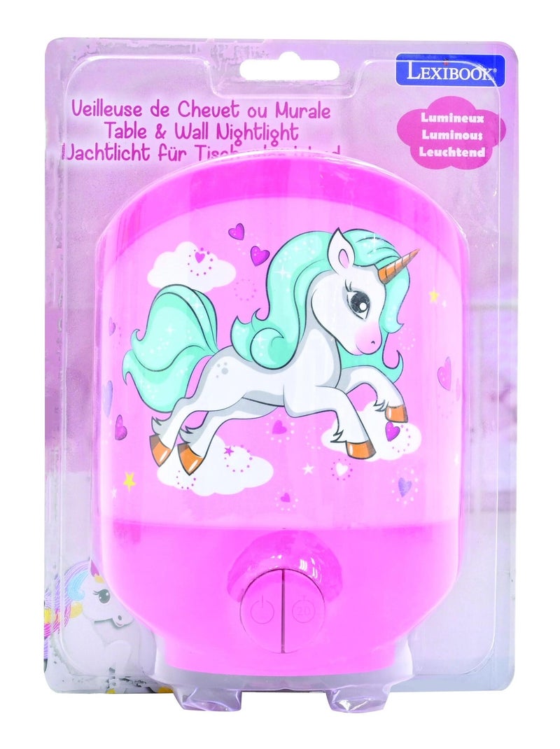 Luce notturna da parete e da tavolo Unicorno Rosa - Kiabi