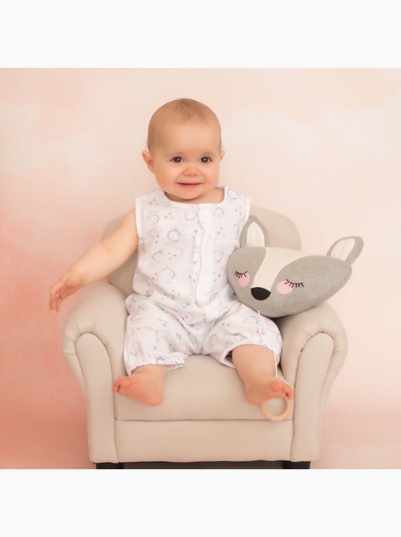 Luce notturna musicale volpe in cotone | sevira kids | sevira kids Grigio - Kiabi