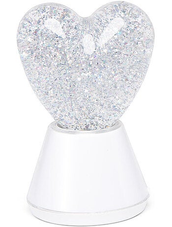Luce notturna per bambini rgb con glitter a forma di cuore | little l | little l