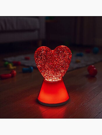 Luce notturna per bambini rgb con glitter a forma di cuore | little l | little l