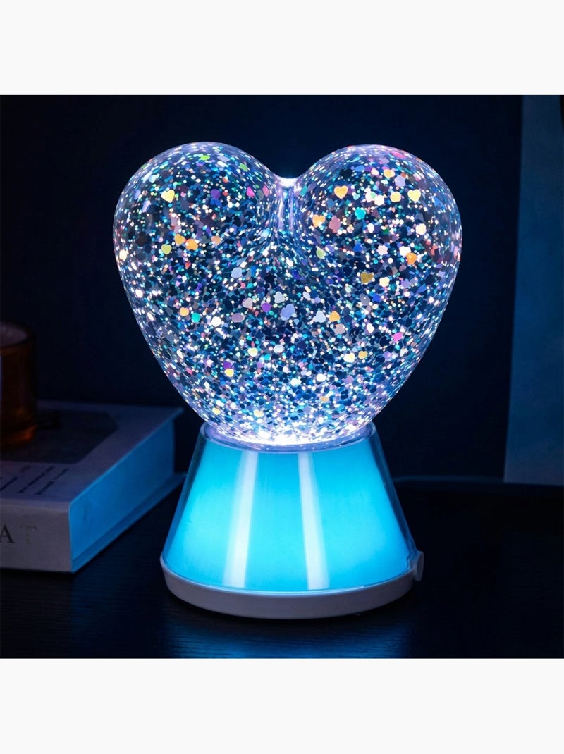 Luce notturna per bambini rgb con glitter a forma di cuore | little l | little l Rosso - Kiabi