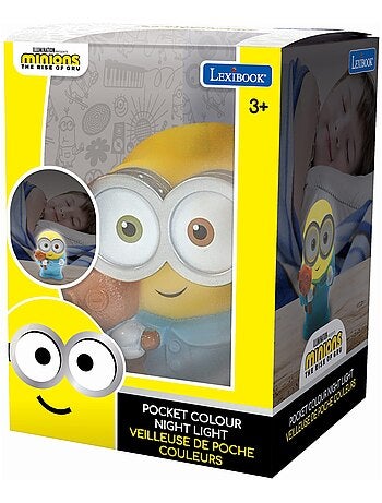 Luce notturna tascabile dei Minions con design 3D che cambia colore, circa 13 cm