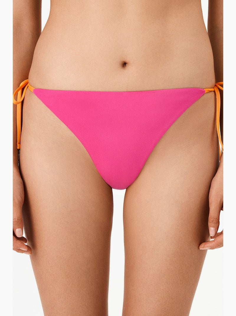 Lucilla slip bikini vita media penti Rosa fluo/Solinotes - Kiabi