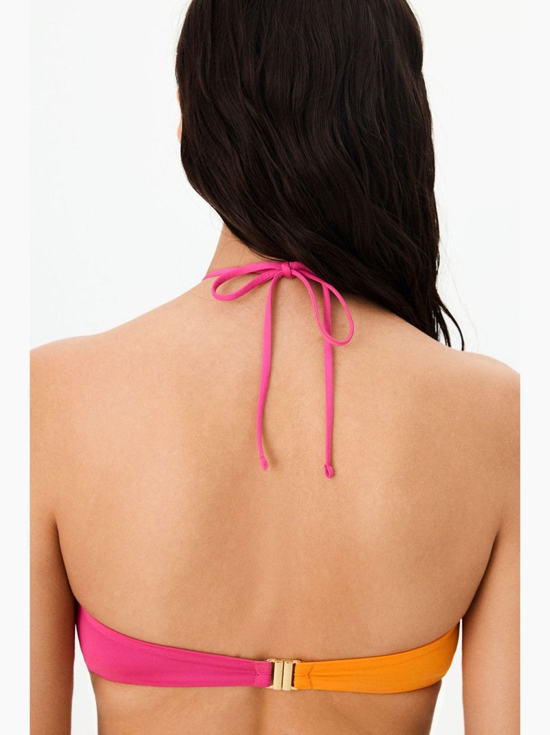 Lucilla top bikini con ferretto penti Rosa fluo - Kiabi