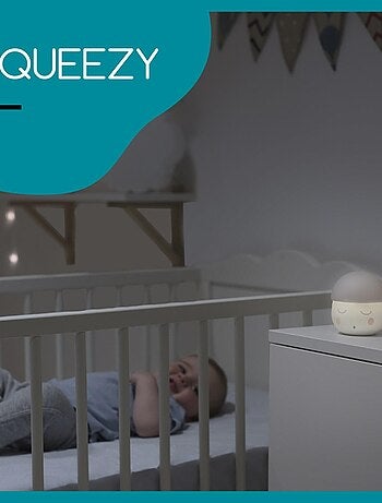 Lumina notturna Bébé Squeezy - 200 ore di autonomia - Ricarica tramite USB o presa 'Babymoov'