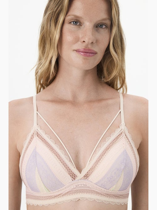 Luna reggiseno push-up in pizzo a righe penti - Kiabi Luna reggiseno push-up in pizzo a righe penti - Kiabi